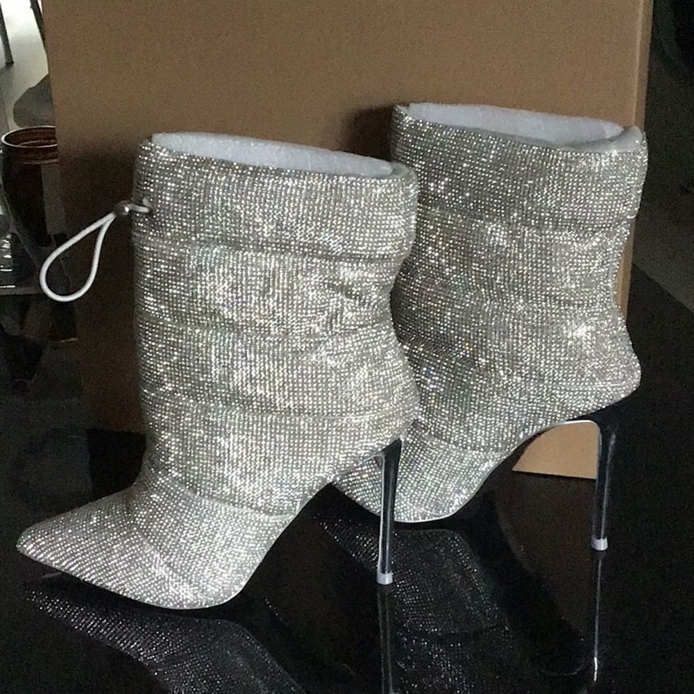 NWT Steve Madden Rhinestone crystal pointed toe 6‎ - Picture 3 of 9